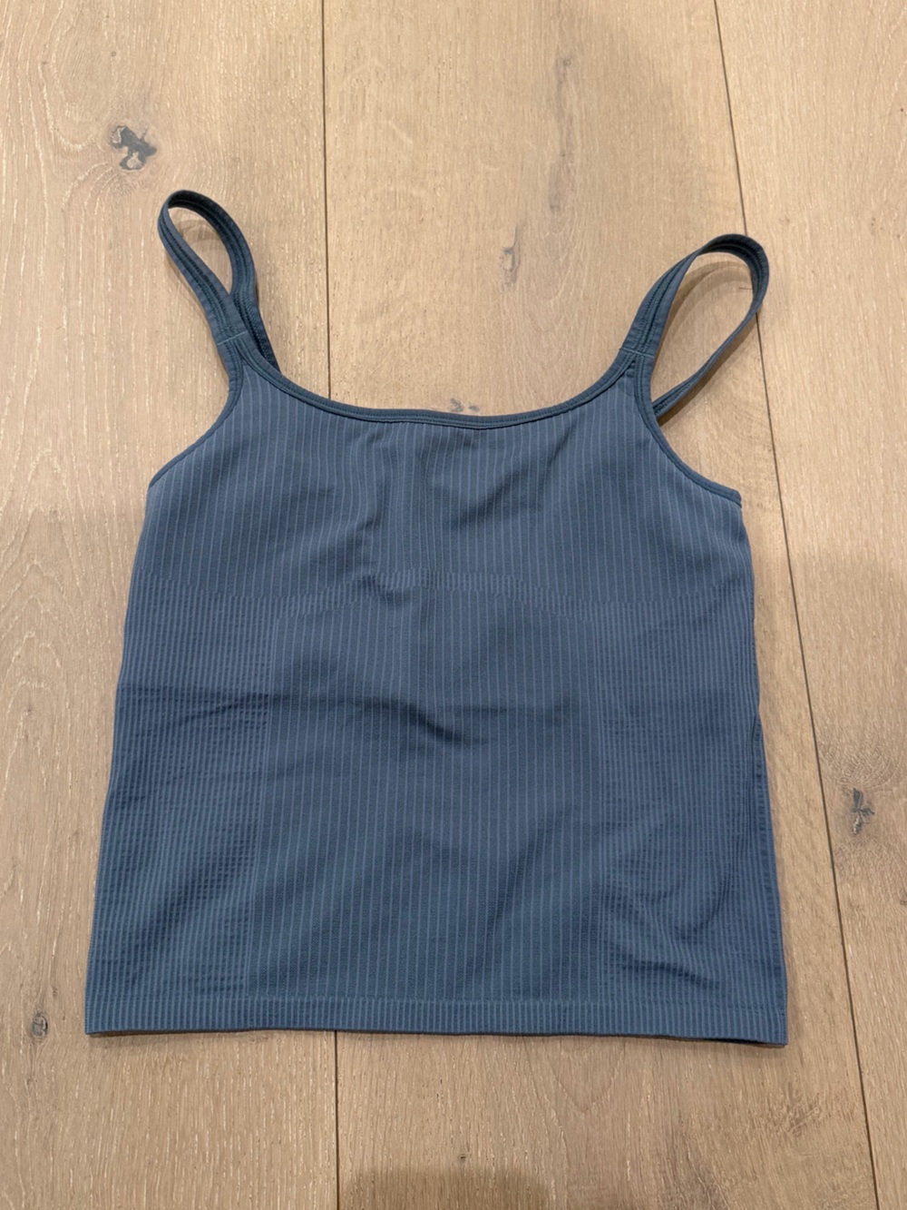 lululemon athletica Ebb to Street scoop-neck cropped Ribbed Tank Top -Steel Blue